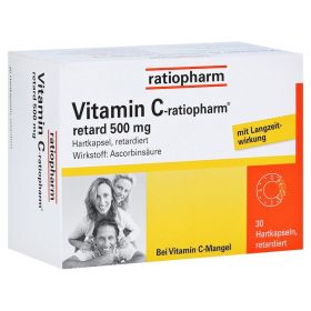 Vitamin C-ratiopharm retard 500mg – PZN 7260862 (PZN 7260862) из Германии